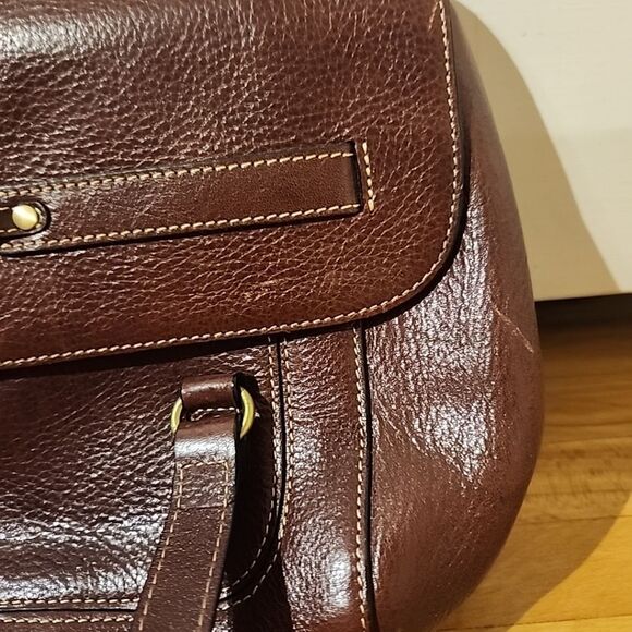 Vintage Etienne Aigner Genuine Leather Signature Brown Pebble Shoulder Bag Purse - Picture 3 of 8